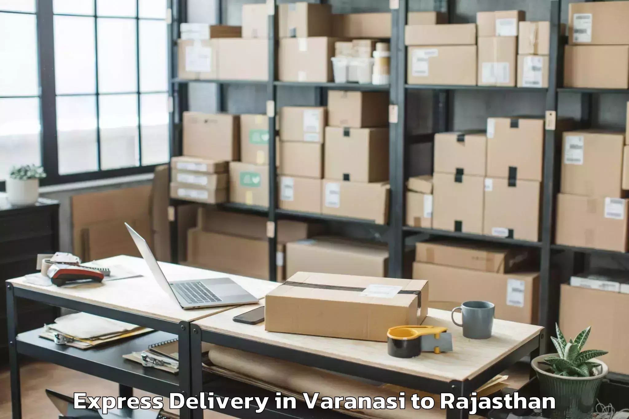 Professional Varanasi to Central University Of Rajastha Express Delivery